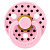 Соска пустышка латексная Studio Colour Polka Baby Pink-Mocha от 6 месяцев Bibs 20034234